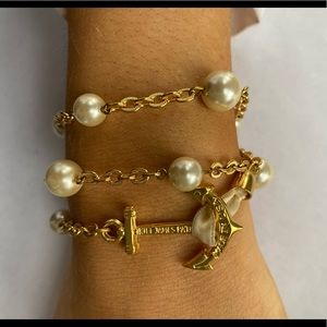 Kiel James Patrick Pearl Anchor Bracelet/Necklace